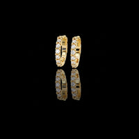 0.18 TCW Exquisite Luxury Lab Grown Diamond Earring Round Brilliant Cut Luxury Hoops With Elegance