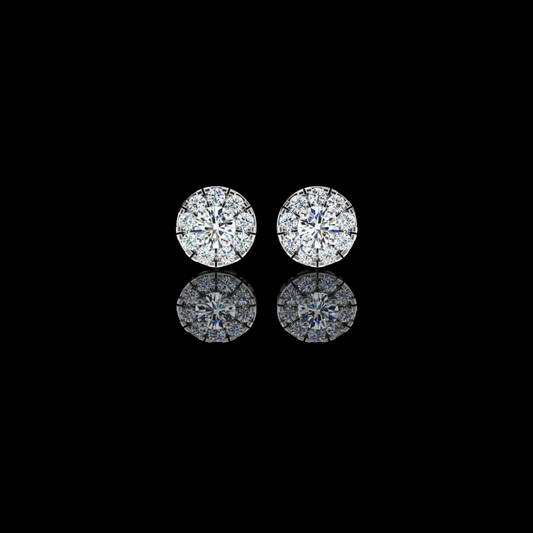 0.12 CT Modern Lab Grown Round Cut Diamond Earring Designs Wear Innovation For Every Look