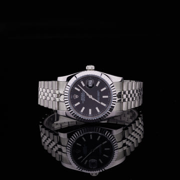 Automatic Date Watch with Black Dial & Jubilee Band