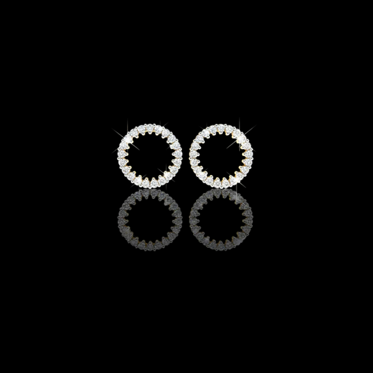 0.30 TCW Handcrafted Lab Grown Round Cut Diamond Earring Precision, Passion & Perfection