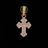 Cross With Bugget Moissonite Diamond by Ivevar.