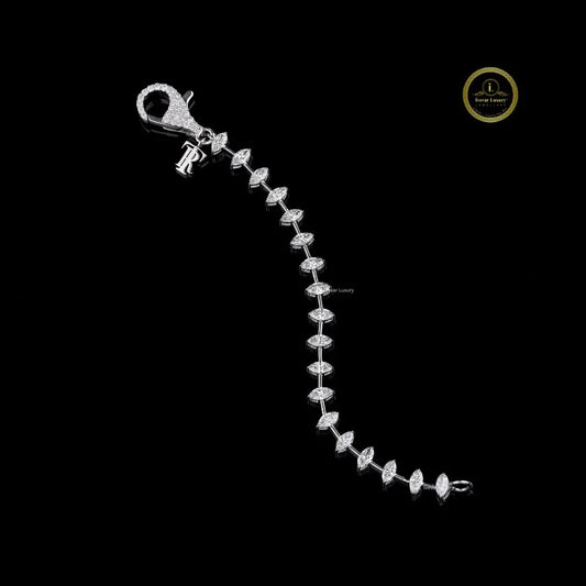 Marquise Cut Lab Grown Diamond Tennis Bracelet