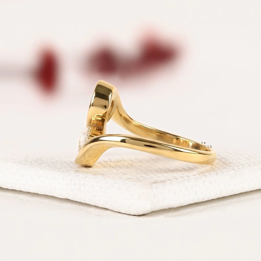 Toi et Moi Round with Pear Lab Diamond Engagement Ring