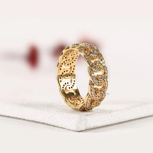 Vintage Scroll Lab Diamond Filigree Eternity Band