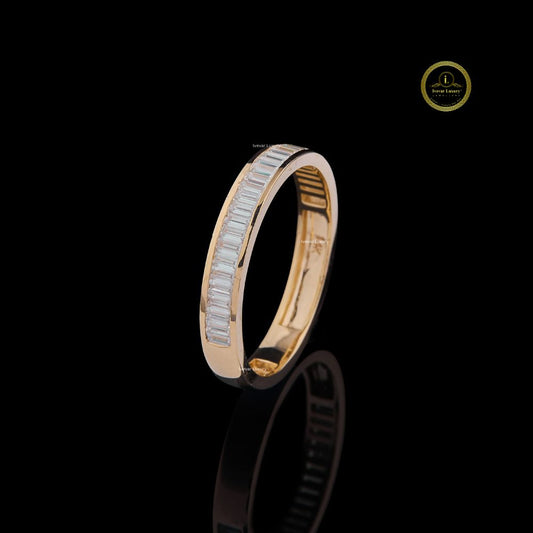 Baguette Cut Lab Diamond Channel Set Eternity Wedding Band