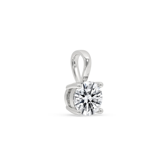 Iconic 1.00 CT Round Moissanite Diamond Pendant Pure Fire & Elegance By Ivevar