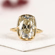 Cushion Cut Lab Diamond Seven Prong Solitaire Engagement Ring