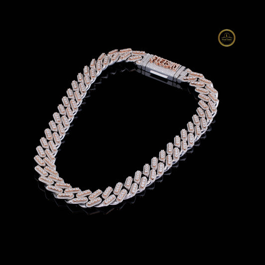 Iced Out Heavy Curved Choker Necklace Encrusted with Brilliant Cut Lab Grown Diamonds