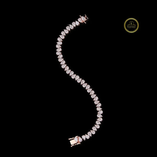 Pear Shape Cut Lab Grown Diamond Tennis Bracelet
