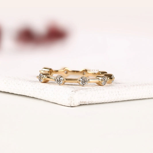 Round Brilliant Lab Diamond Eternity Style Ring