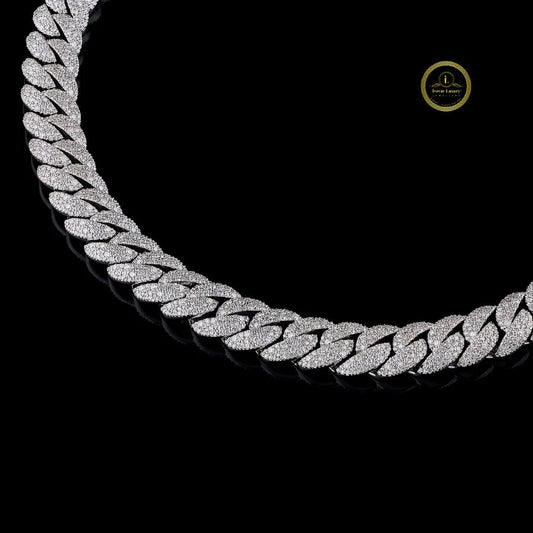 Custom Symmetrical Interlocking Geometric Links Featuring Micro Lab Grown Diamonds