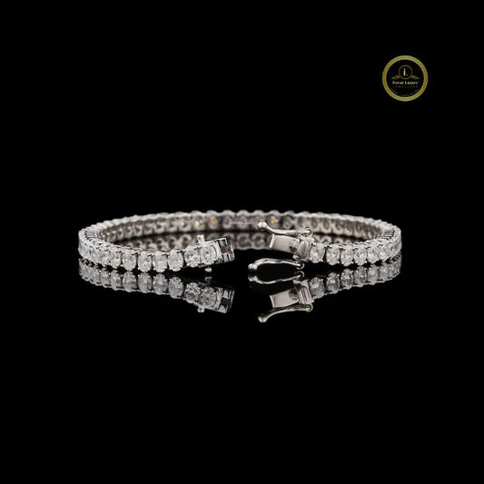 Oval Cut Lab Grown Diamond Tennis Bracelet