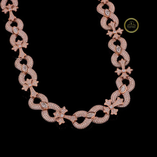Iced Out Heavy Choker Necklace Encrusted with Brilliant Cut Moissanite