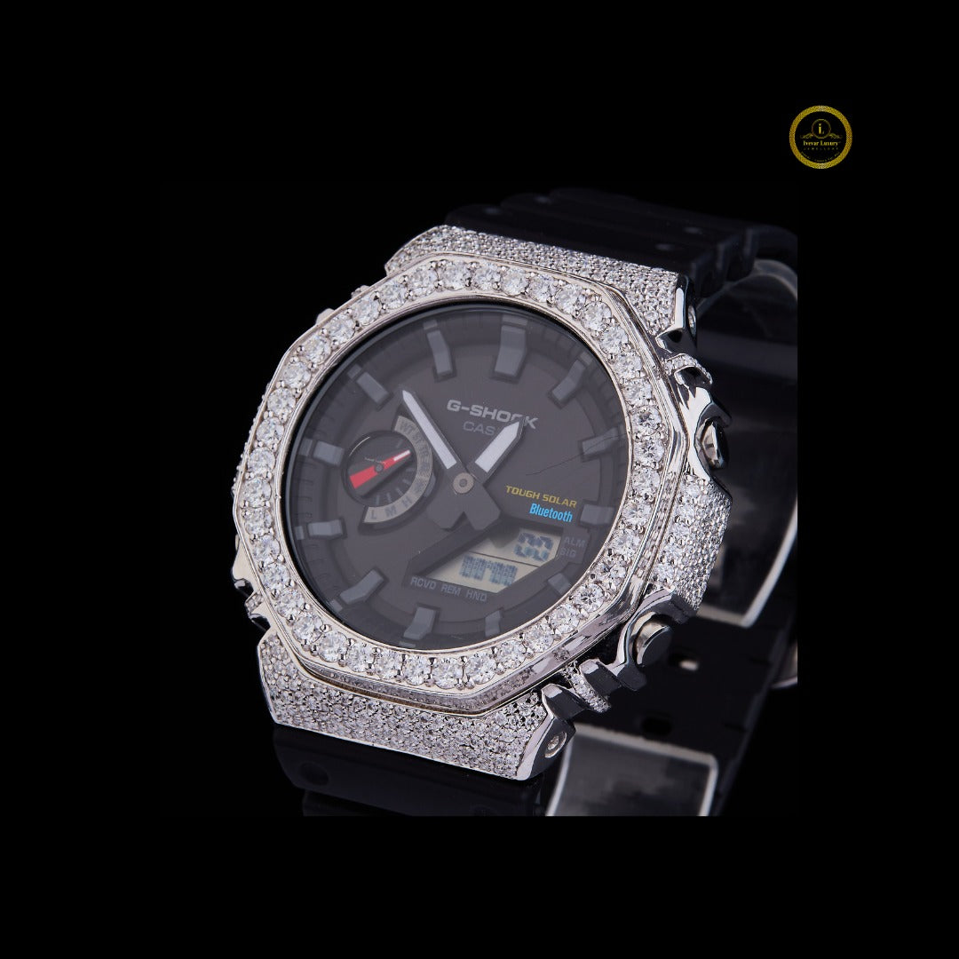 Fully Iced Luxury Wristwatch with Lab Grown Diamond Bezel – Modern Street Style and Timeless Elegance - View 2