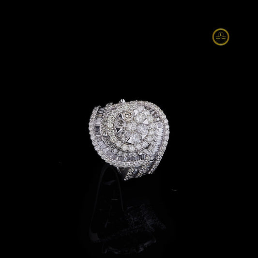 Radiant Swirl Diamond Cocktail Ring – A Symphony of  By Ivevar