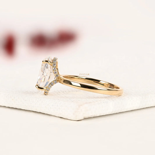 Classic Oval Cut Lab Diamond Solitaire Engagement Ring