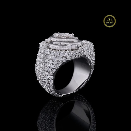 Luxury Dragon Statement Ring with Brilliant Moissanite Sparkle By Ivevar