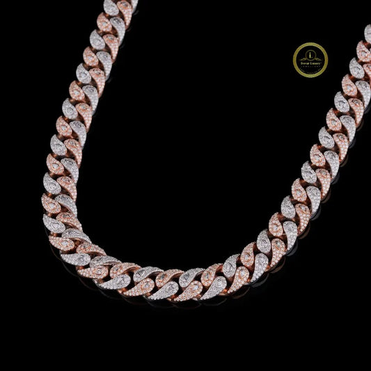 Iced Out Spherical Bead Choker Necklace Encrusted with Brilliant Cut Moissanite