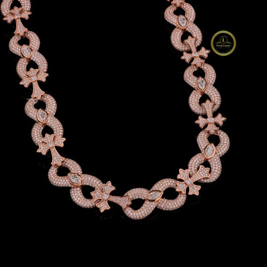 Iced Out Heavy Choker Necklace Encrusted with Brilliant Cut Lab Grown Diamonds