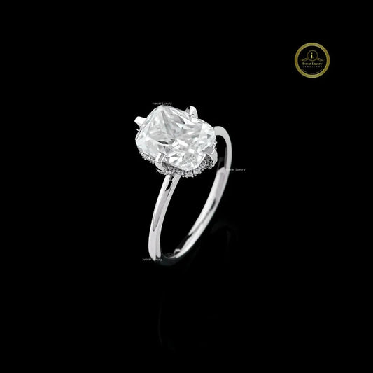 Radiant Cut Lab Diamond Solitaire Delicate Ring