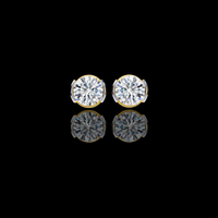 2.57 TCW Sparkling Moissanite Round Cut Diamond Earrings for Women Guilt Free Glamour