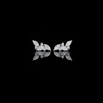 1.5 CT Luxury Finest Moissanite Diamond Marquise Leaf Climber Earring for Birthday Gift