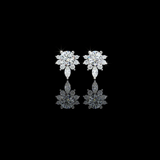 0.68 TCW Sustainable Sparkle Top Luxury Moissanite Marquise Cut Diamond Earring For Soft Corner