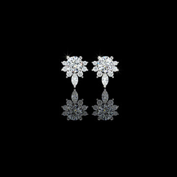 2.14 TCW Sustainable Sparkle Top Luxury Round Cut Moissanite Diamond Earring For Soft Corner