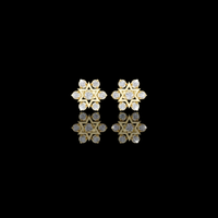 Hexagram Cluster Round Moissanite Diamond Star Motif Studs Earring