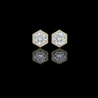 2.10 TCW Ethical Luxury Best Moissanite Round Cut Diamond Earring for Conscious Girl