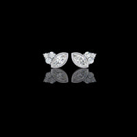 1.00 CT Exquisite Marquise Moissanite Diamond Cluster Stud Earrings in Bezel Setting for Timeless Elegance