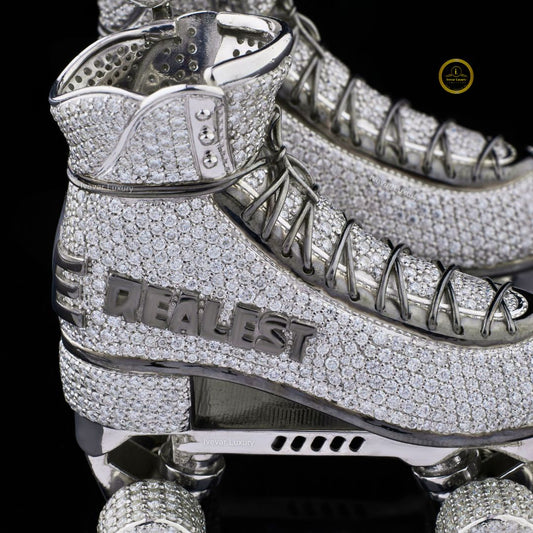 Iced-Out Custom Lab Diamond Roller Skates Hip Hop Pendant Charm