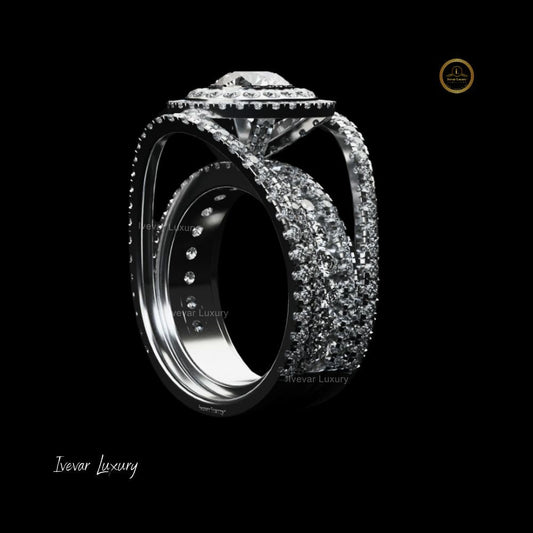 New Arrival Moissanite Band Ring 925 Sterling Silver Fine Jewelry Hip Hop SparkleRing By Ivevar