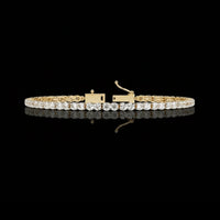 3.2mm Round Cut Moissanite Diamond Single Row Tennis Bracelet