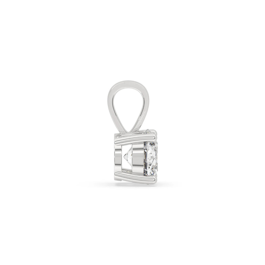 1 CT Luxury Round Cut Moissanite Diamond Pendant with Brilliant Shine By Ivevar