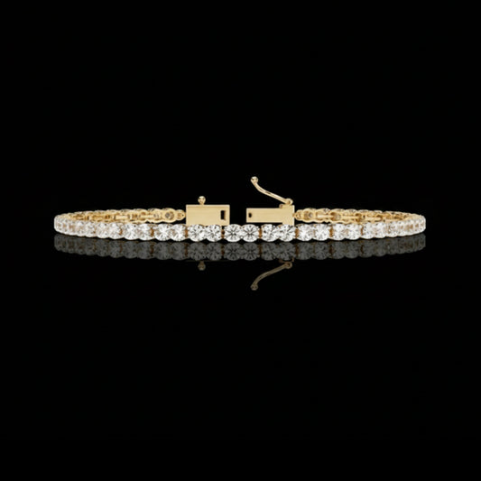 3.98 TCW Elegant Lab Grown Diamond Tennis Bracelet with Round Brilliant Cut Stones for Luxurious Sophistication