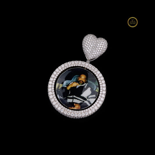 Keep the Memories Close Moissanite Full Diamond Heart Pendant Flex By Ivevar