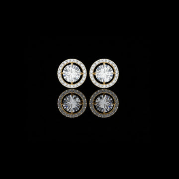 0.81 CT Exclusive Designer Moissanite Round Cut Diamond Earrings Limited Edition For Look