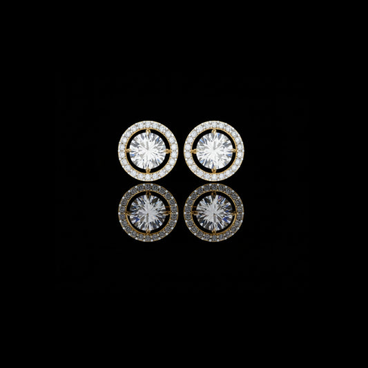 0.81 CT Exclusive Designer Moissanite Round Cut Diamond Earrings Limited Edition For Look