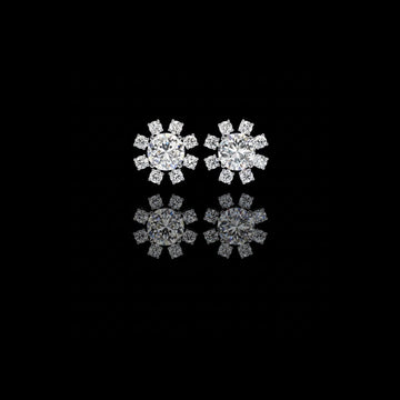 2.80 TCW Luxury Round Moissanite Diamond Unmatched Brilliance & Craftsmanship Earring in Round Cut