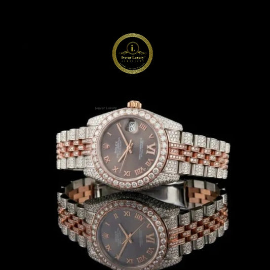 Luminous Iced Out Watch – PRECIOUSGEMS x IVEVAR Diamond Men's Bling Watch