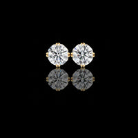 2.60 TCW Elegant Classic Moissanite Round Cut Solitaire Stud Earrings with Premium Prong Setting