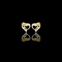 0.14 TCW Lovely Moissanite Heart Shaped Diamond Rose Earrings Romantic Fine Jewelry For Mine