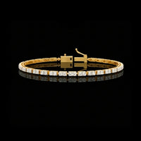 Round Cut Lab Grown Diamond Modern Tennis Bracelet