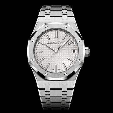 Premium Men's Silver Analog Watch with White Dial