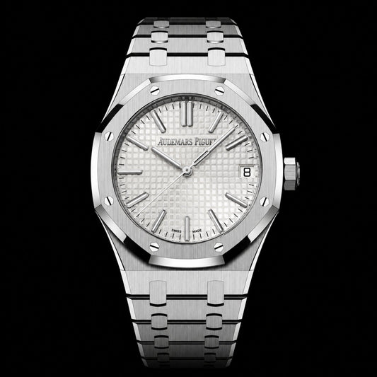 Premium Men's Silver Analog Watch with White Dial