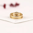 Round Cut Moissanite Diamond Bridal Ring Set with Nature-Inspired Leaf Vine Band