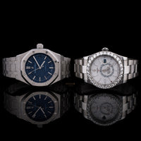 Ivevar Silver Prestige Duo – Blue Dial Classic & Diamond-Bezel Luxury Watch Collection