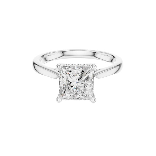 Classic Princess Cut Lab Diamond Solitaire Ring