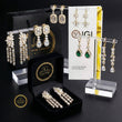 Openwork Lattice Multi Row Lab Grown Diamond Wide Huggie Earrings